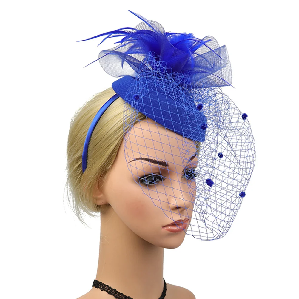 

Decorative Net Yarn Women Wedding Headdress Accessory Photo Prop Headwear Flowers Hat Hair B Bridal Party Hairstyle