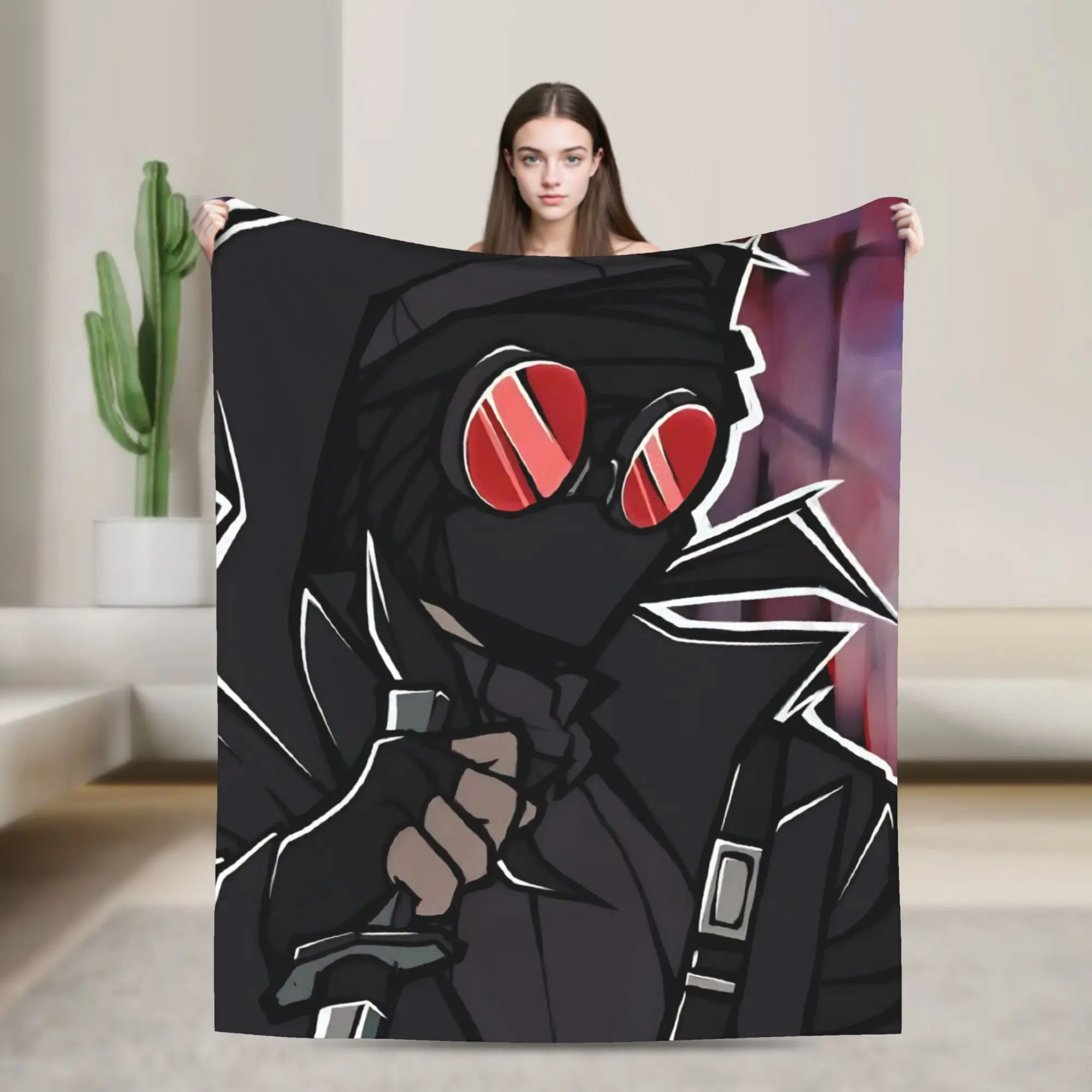 Comfortable MADNESS COMBAT Hank Blanket Stuff Room Decorative  Throws And Blankets Lightweight Thin Flannel for Office