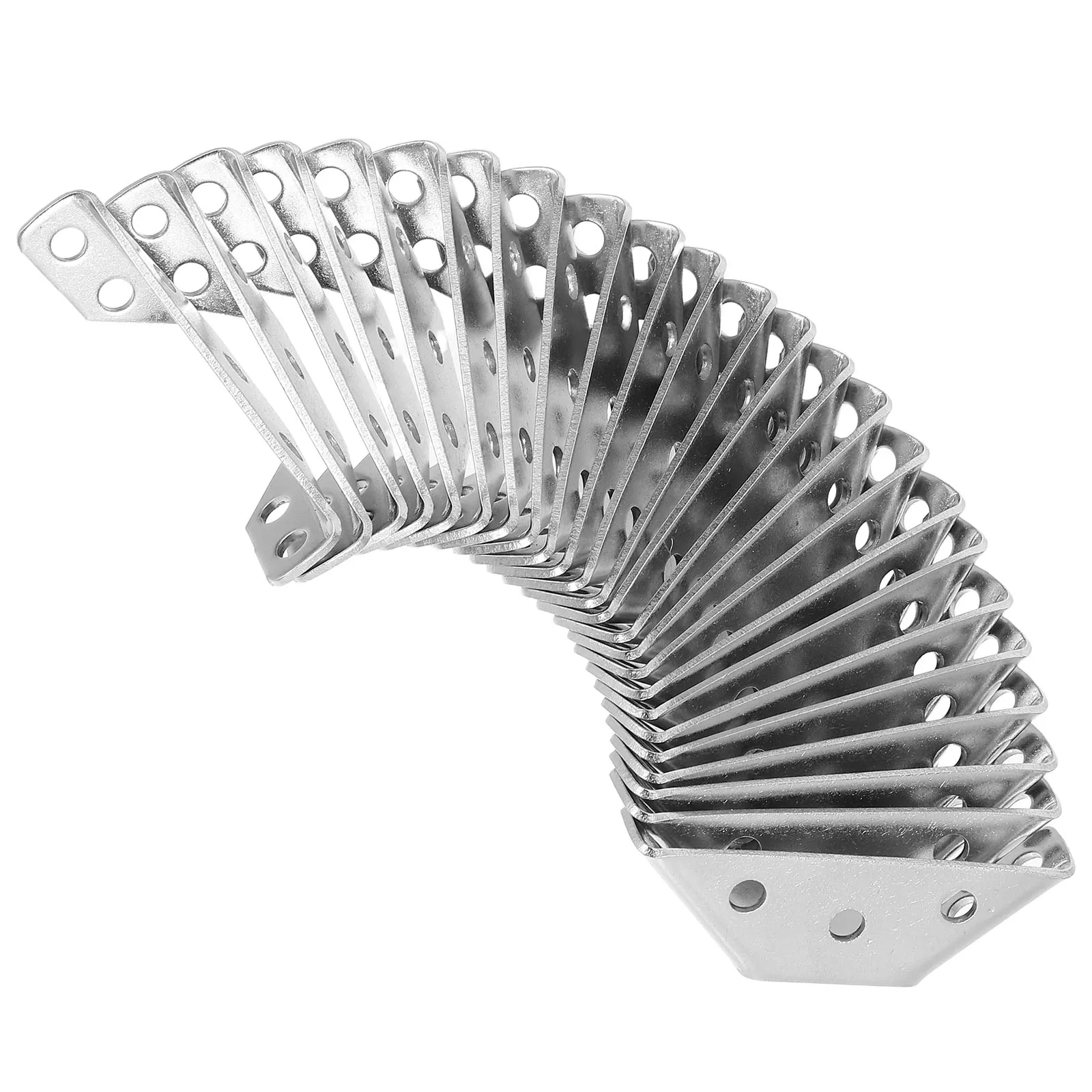 

24Pcs Stainless Steel Furniture Corner Braces Universal Heavy Duty Support Brackets for Shelves Cabinets Drawers