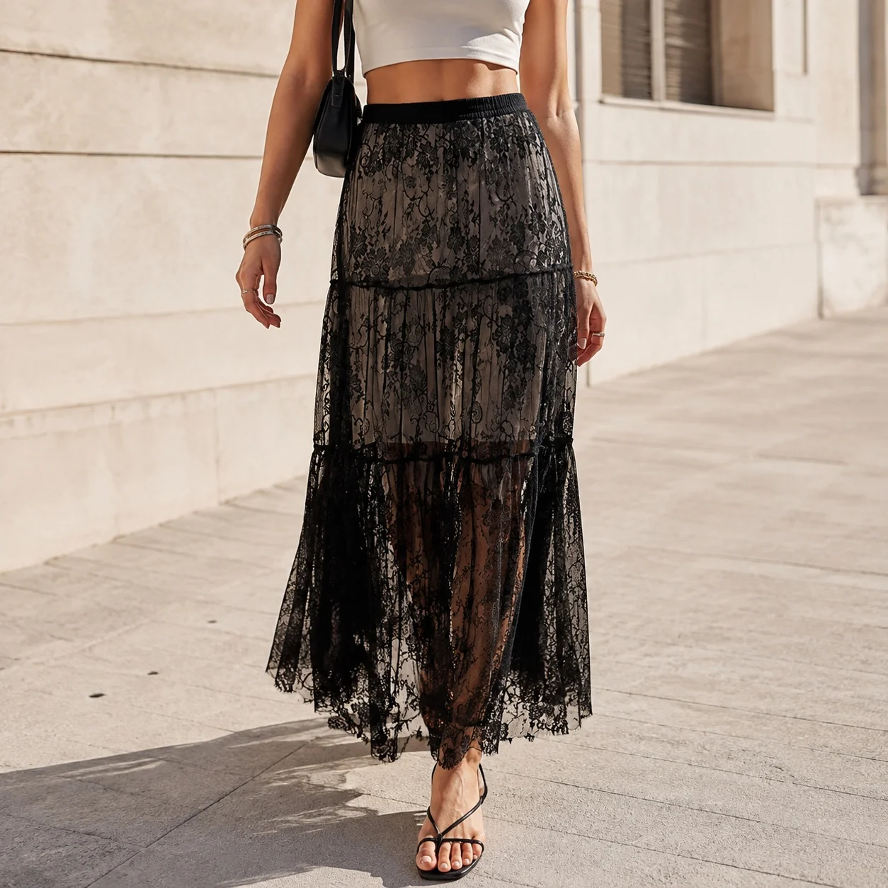 Seamless Slight Stretch Skirt a Line Commuter Style with Refined Commuter Elegant and Refined Maxi Length Skirts for Women