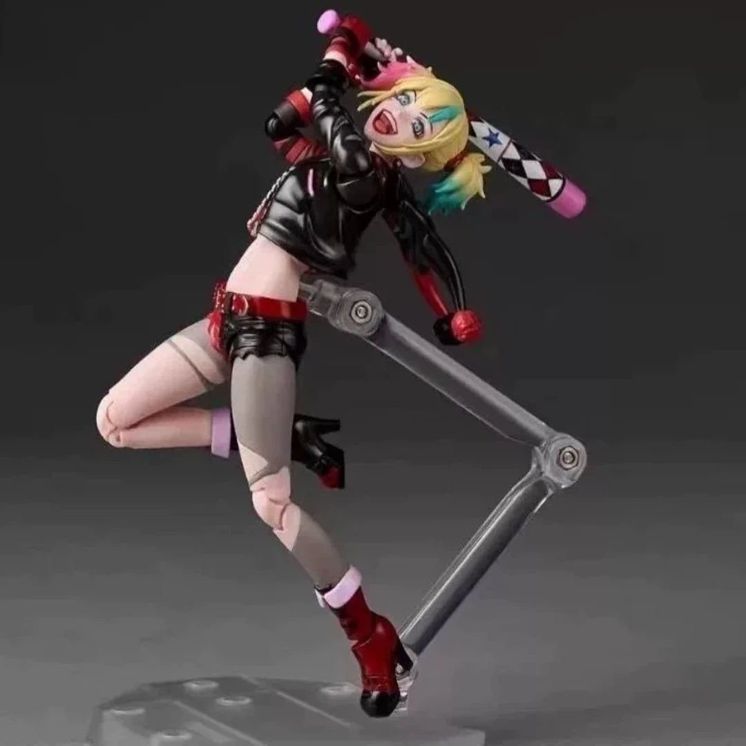 Dc Articulated Action Figure Harley Quinn Revoltech Suicide Squad Animated Version Replaceable Face Collectible Model For Adult view 5