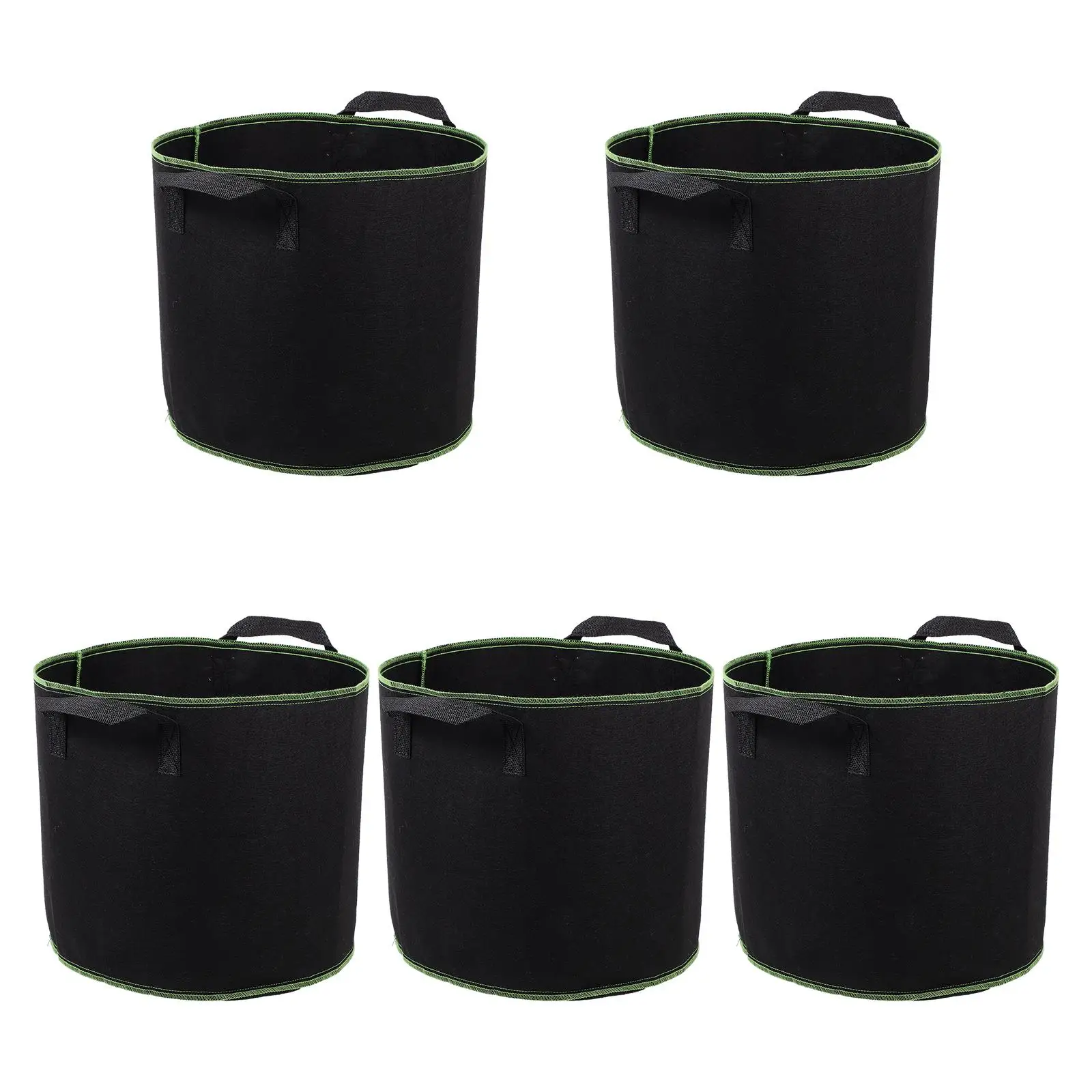 

5 Pcs Grow Bag Planting Bucket Seedling Planters Outdoor Gardening Pouch Non-woven Fabric Polypropylene Nursery