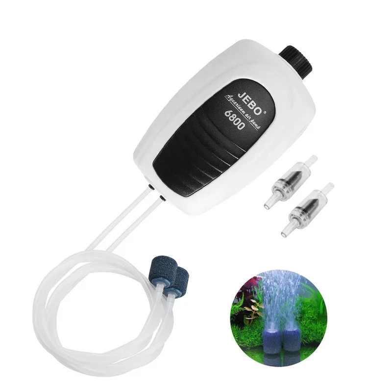 

JEBO Ultra Silent Aquarium Air Pump Air Compressor Oxygen Airpump Single & Double Outlet 220-240V Adjustable Air Volume Fish