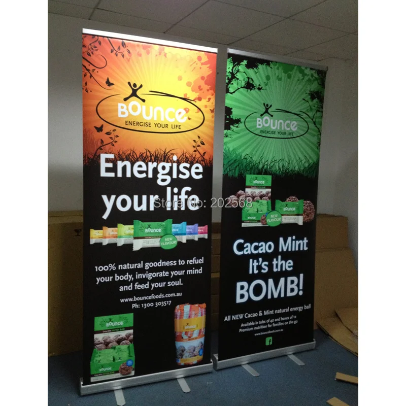 Custom Retractable Portable Aluminum Roll Up Banner Stand W/Banner Printing High Quality Advertising Display