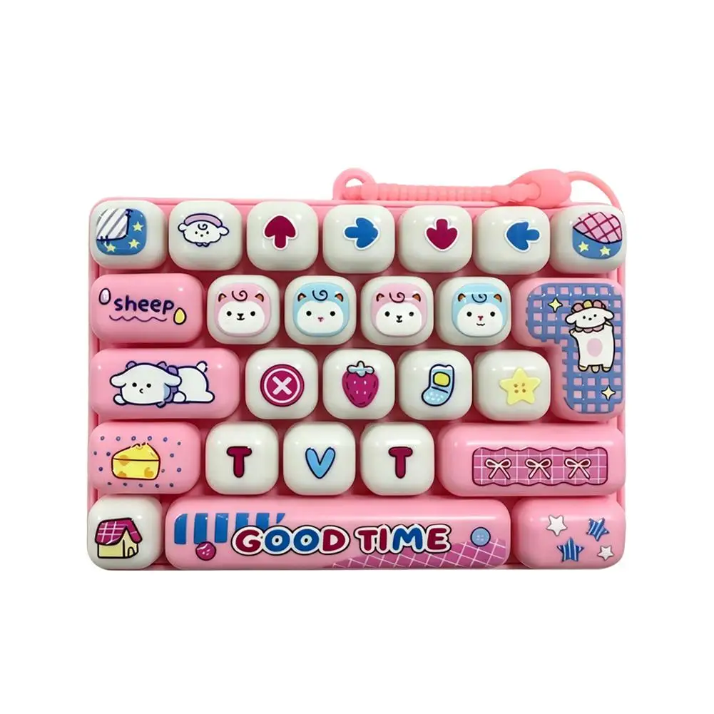 NEW26Grid Keycap Clicker Anti-Stress Fidget Tastatur-Schlüsselanhänger Entspannungsknopf Cartoon Handentspannung Partygeschenk 26-Tasten-Schlüsselanhänger – Detail 4