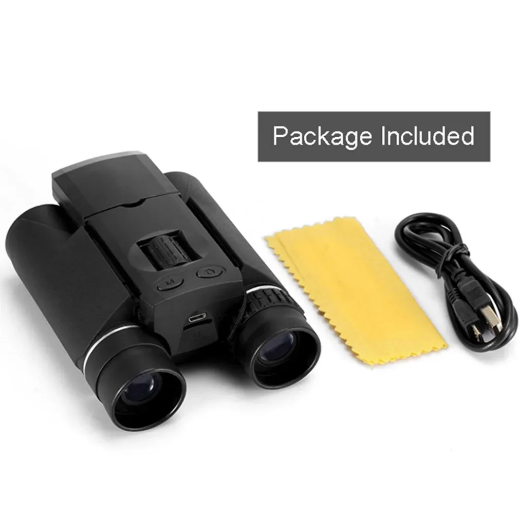 야외 디지털 쌍안경 망원경, 10x25 줌, 2 인치 LCD 디스플레이, 사진 비디오 디지털 카메라, USB 망원경, 하이킹 등반 녹음기