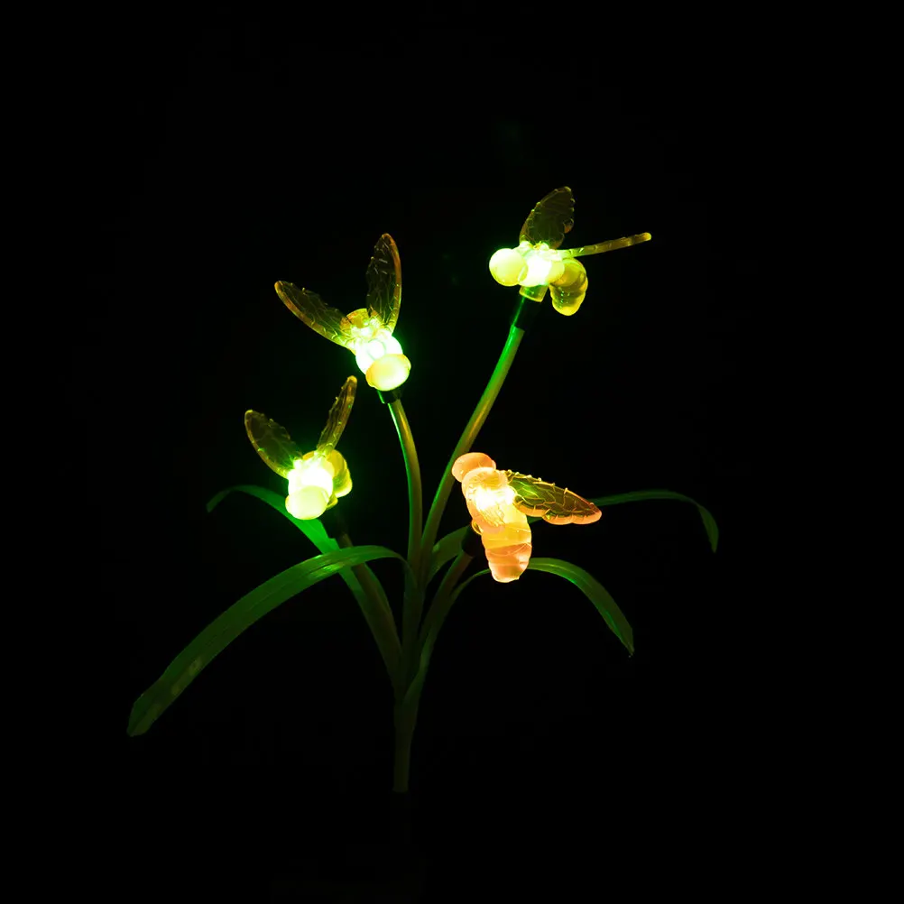 Elegant Lawn Light Garden LED Lights Lamp Unique Solar Ground Backyard outside Bees Shape