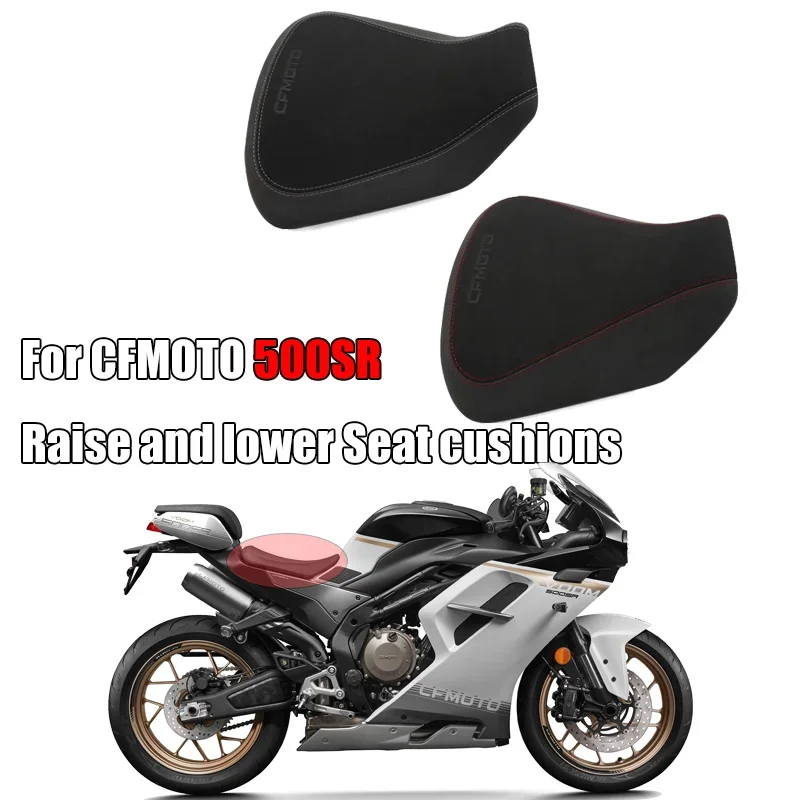 For CFMOTO 500SR 500 SR motorcycle modified raised front seat cushion and raised leather seat bag lowered front seat cushion