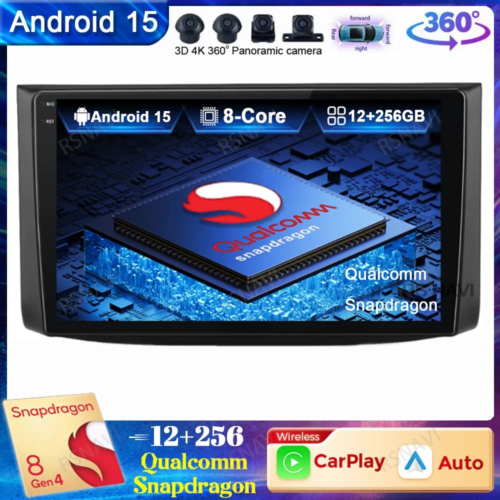 

Android 15 Car Radio For Chevrolet Aveo 2006 2007 2008 2009 2010 2011 2012 AI Voice Viedo Player Multimedia Qualcomm QLED 4G LTE