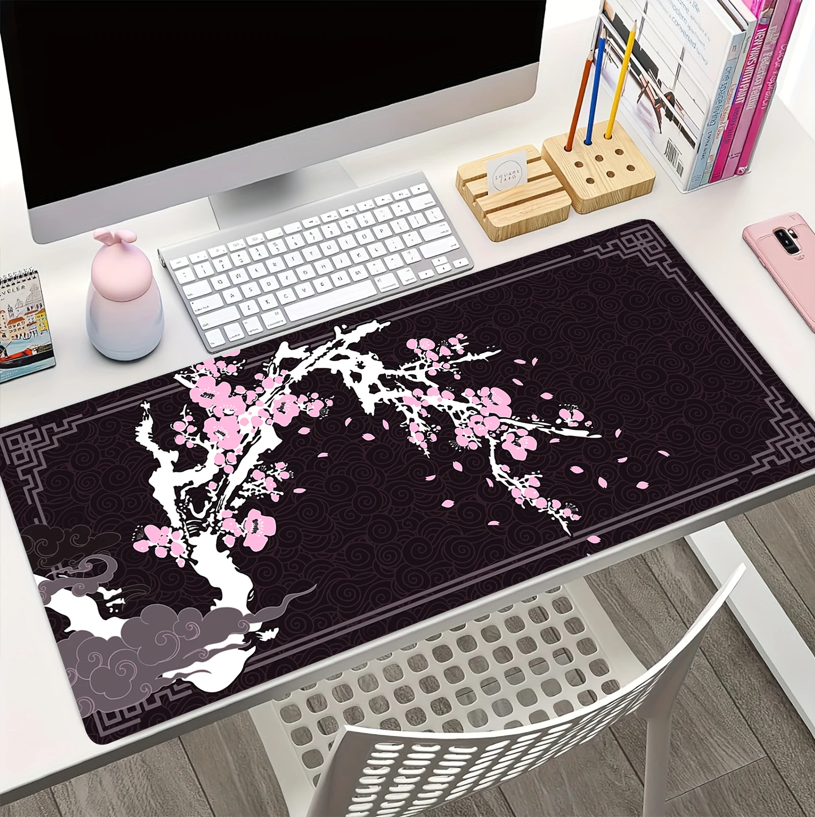 Japanese Style Larger Mousepad Flower Xxl Gaming Keyboard Mouse Pad Computer Desk Mat Accessories Game Office Carpet Table Mats