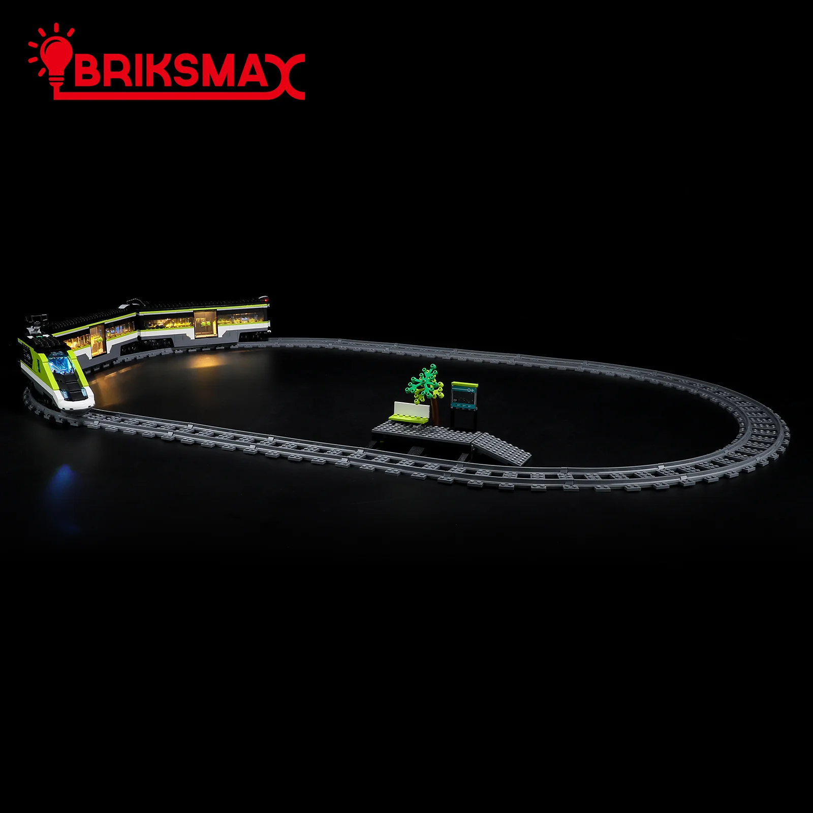 BriksMax LED Light Kit for 60337 Express Passenger Train Building Blocks Set (NOT Include Model) Toys for Children