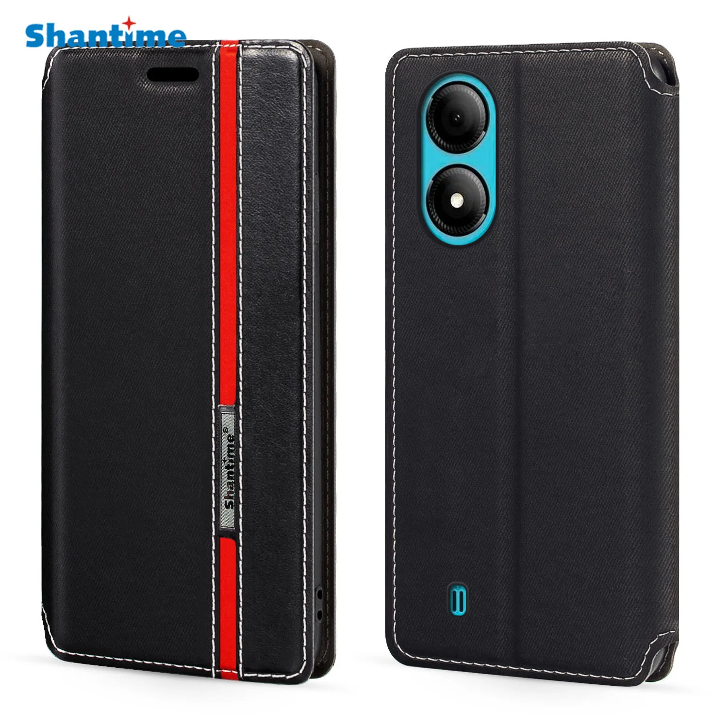 

For ZTE Blade A33S 4G Case Fashion Multicolor Magnetic Closure Leather Flip Case Cover with Card Holder 6.3 inches