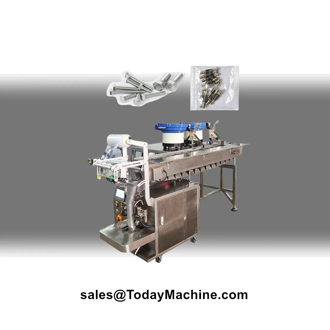 Automatic Bolts Fasteners Screw Granule Bagging Counting Packing Machine with Vibrating Feeder