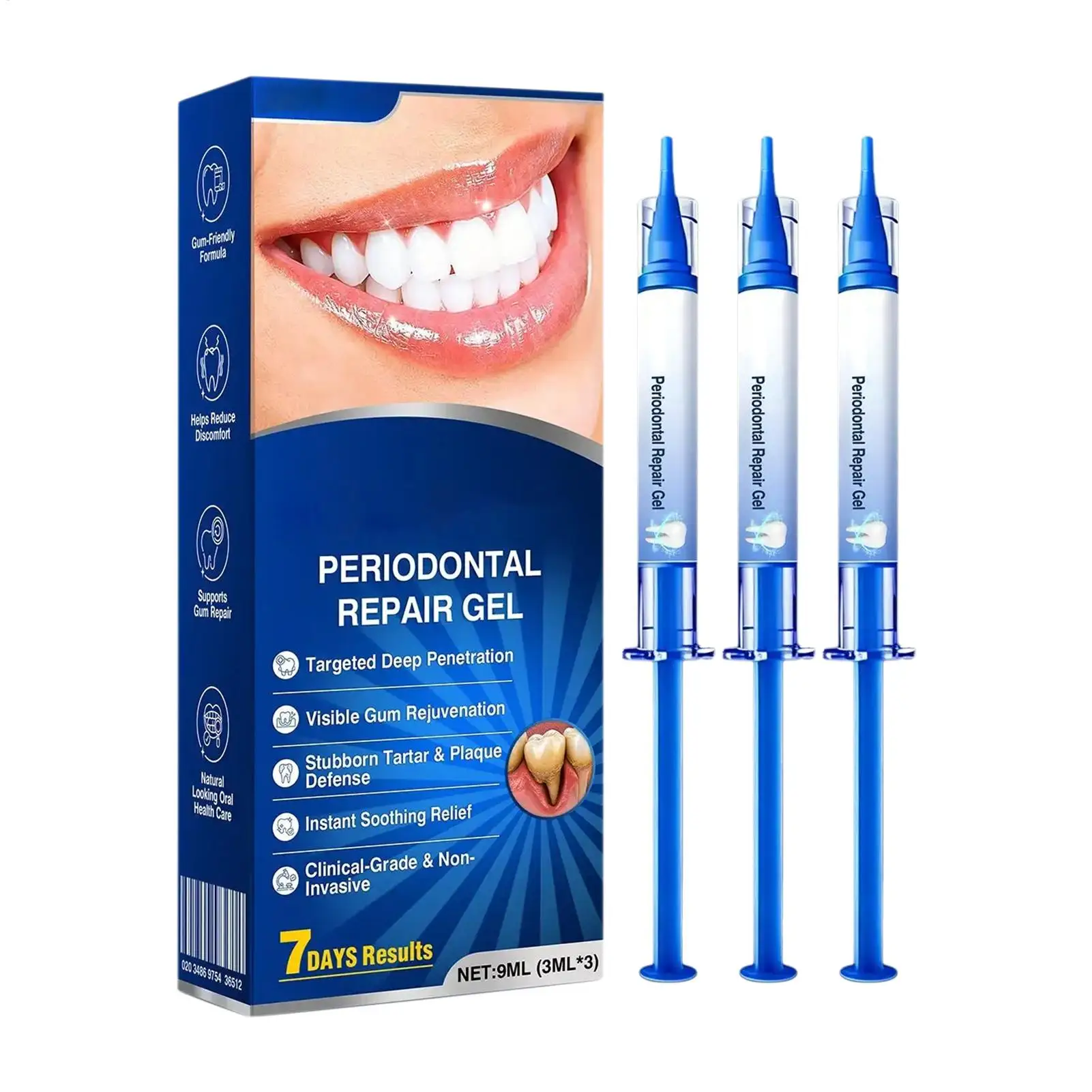 Damaged Gum Repair Care Gel Gum Pain Sensitivity Relief,Deep Cleaning Teeth Stain Tartar Remover,Anti-Cavity Daily OralCare Gel
