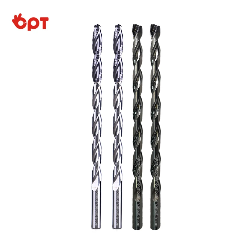 High Rigidity Solid Carbide Extra-length Drill Bit with Spiral Flute for Deep Hole Drilling