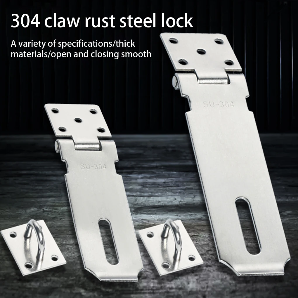 Padlock Hasp Door Window Cupboard Locker Drawer Lock Plate Home Hotel Outdoor Safety Latch Hardware Accessories 5 Inch