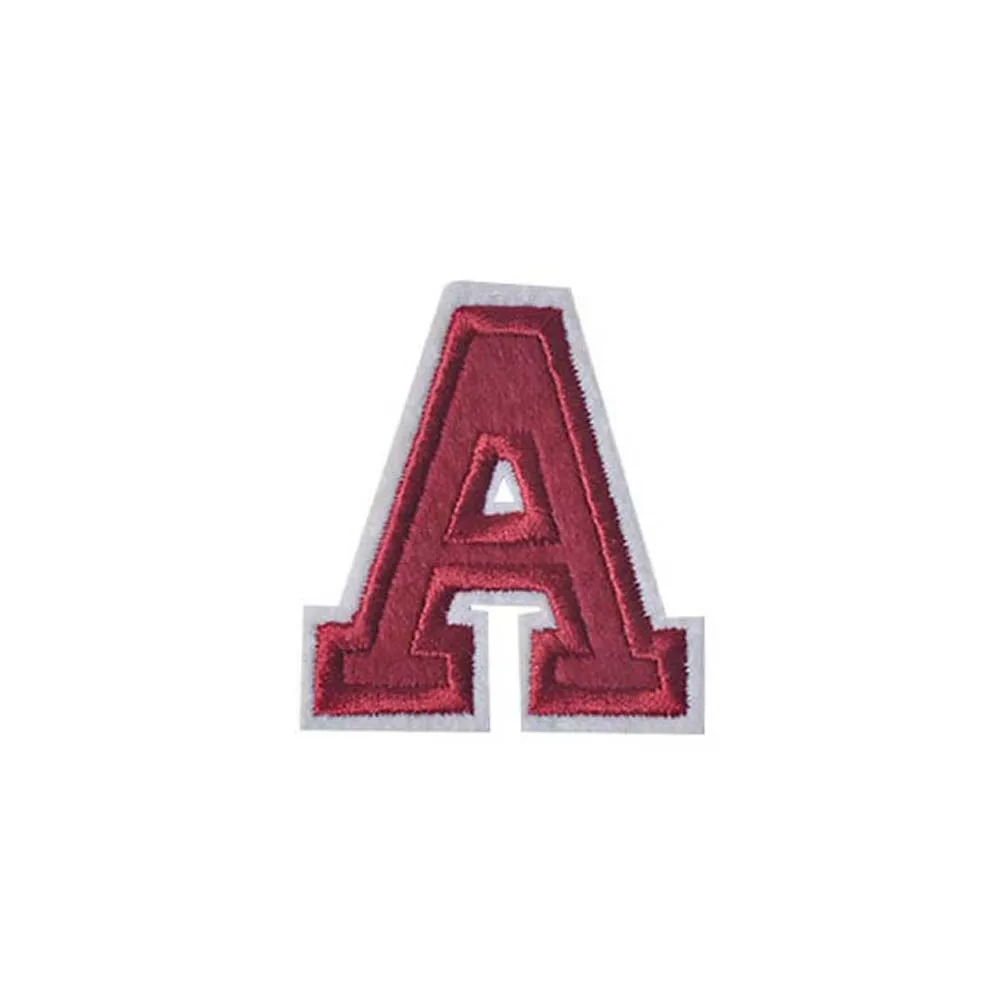 

Red for T-Shirt or Coat Apparel Iron-on Sewing Fabric English Alphabet Letter Patches Clothes Embroidery Applique Patches