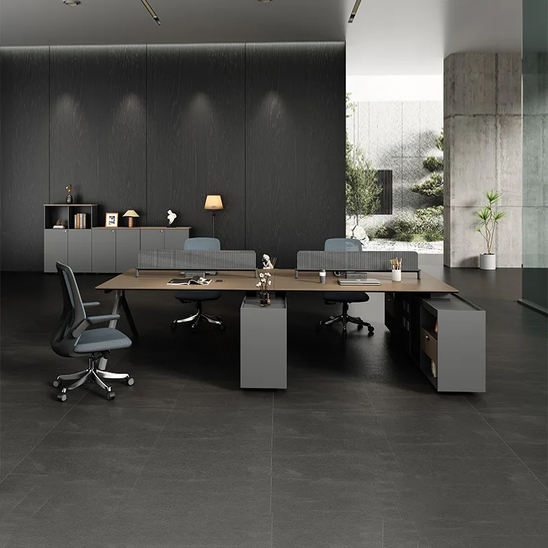 High-end staff desk Modern office staff can determine the station card space Simple office desk and chair combination