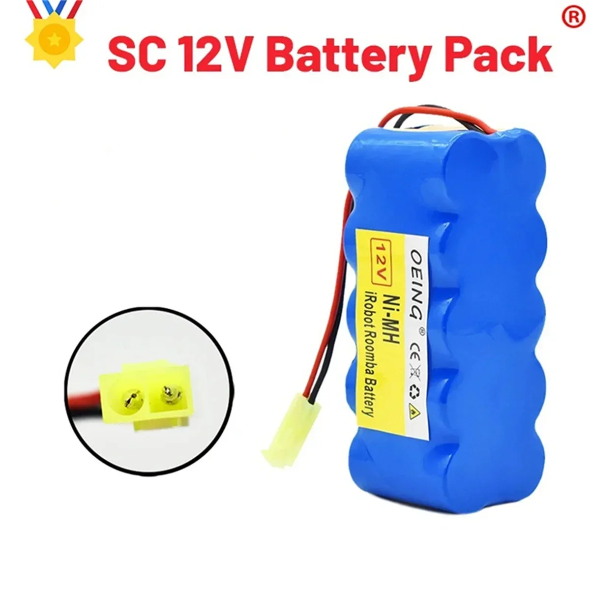 12V SC Ni-CD 6000mAh Akku für Rowenta, Roboter-Staubsauger, lange Lebensdauer RH5488 RH 846301   RH 846901   RS-Rh5205