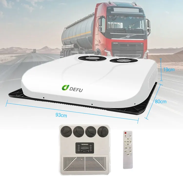 

Rooftop Double Fan Auto Remote Control Brushless 24v 12v air Conditioner Camper for Car Trator Camper