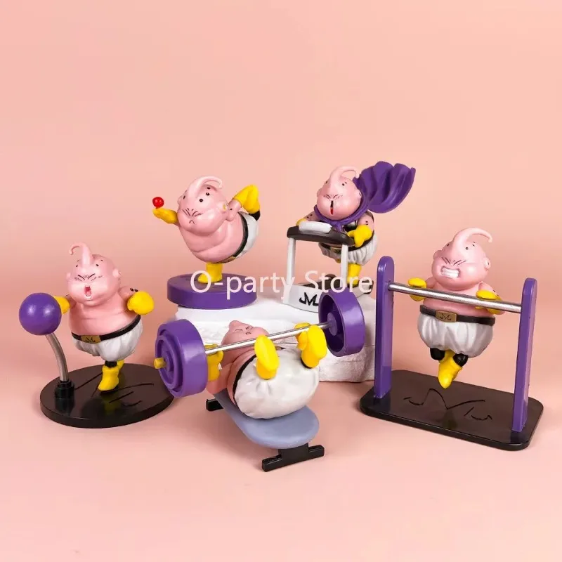 Modelo coleccionable de Dragon Ball Z, versión de Fitness de Majin Buu para decoración del hogar