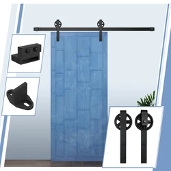 Barn Wood Door Hardware Kit Big Rollers Steel Sliding Closet Set Roller for Interior Sliding Door