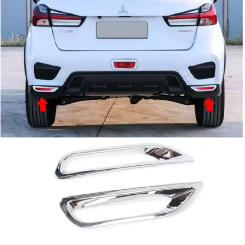 

For Mitsubishi ASX RVR Outlander Sport ES 2020-2023 2024 Carbon Car Rear Tail Foglight Fog Lights Lamp Cover Trim Accessories