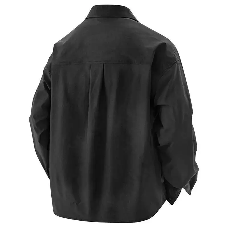 New 2025 Men's Shirt Loose Long Sleeve Stylish Hong Kong Style Spring Autumn Jacket Thin Material Comfortable For Summer