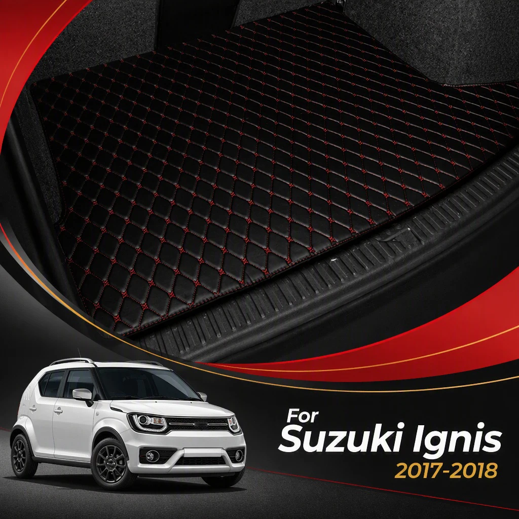 Leather Car Trunk Mat for Suzuki Ignis 2017 2018 Trunk Cargo Liner Storage Carpet Car Interior Accessories Decor Styling