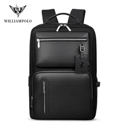 WILLIAMPOLO Oxford Travel Laptop Men Backpack Casual Business Fashion Male Office Work BackPack Bags Big School Backpack for men