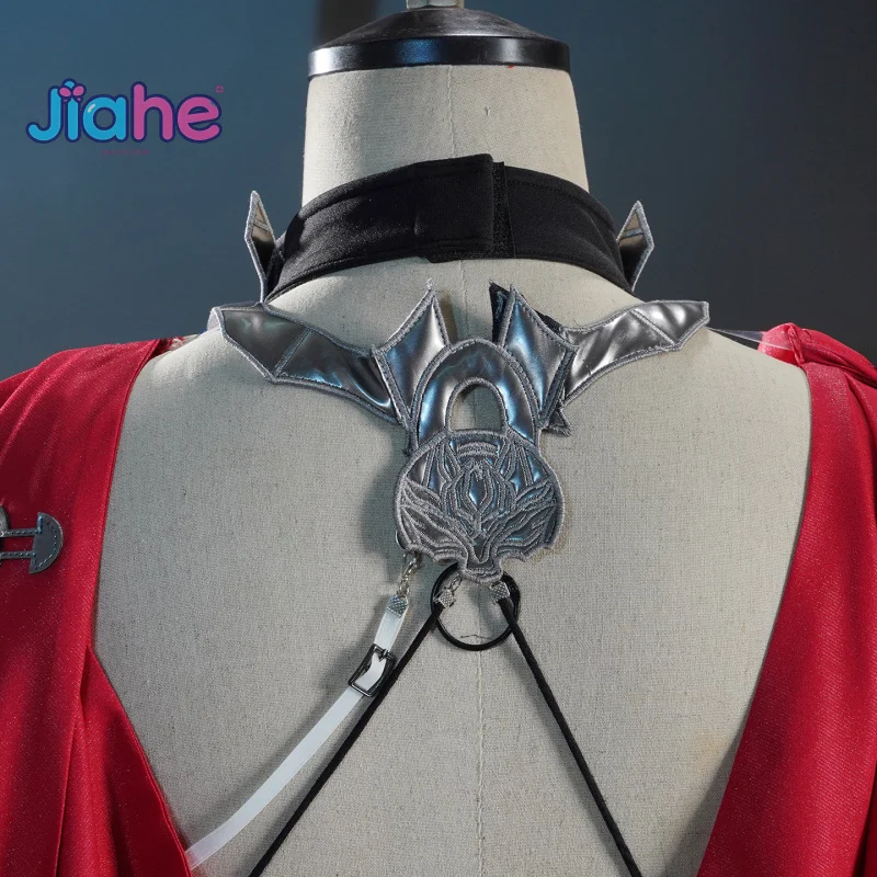 게임 Wuthering Waves Lupa 코스프레 의상 점프 슈트 신발 커버 테일 망토 가슴 갑옷 소품 세트 할로윈 고품질 새 유니폼