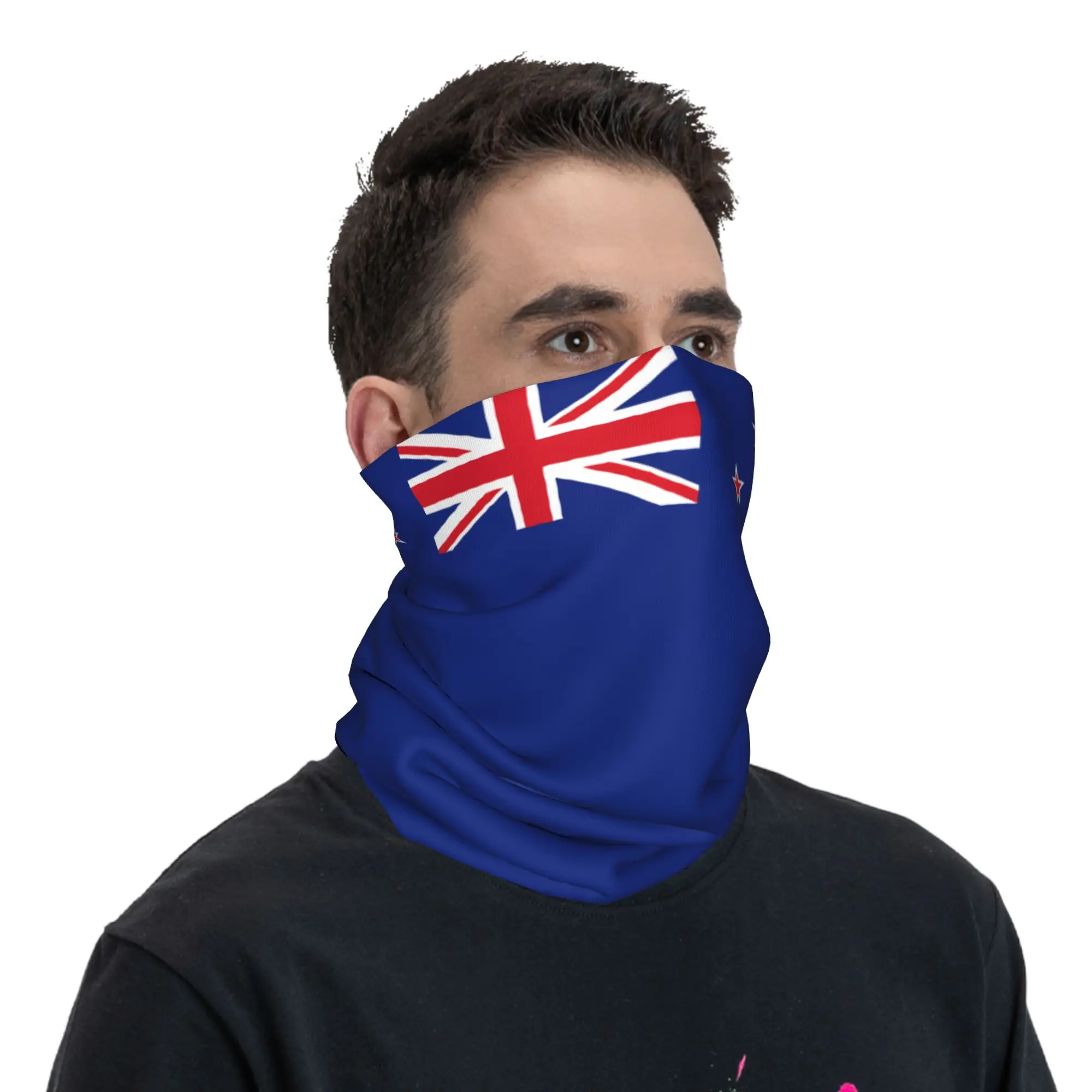 

Flag of New Zealand Bandana Funny Bicycle Mask Outdoor Sports Dustproof Balaclava Design Soft Bike Face Masks