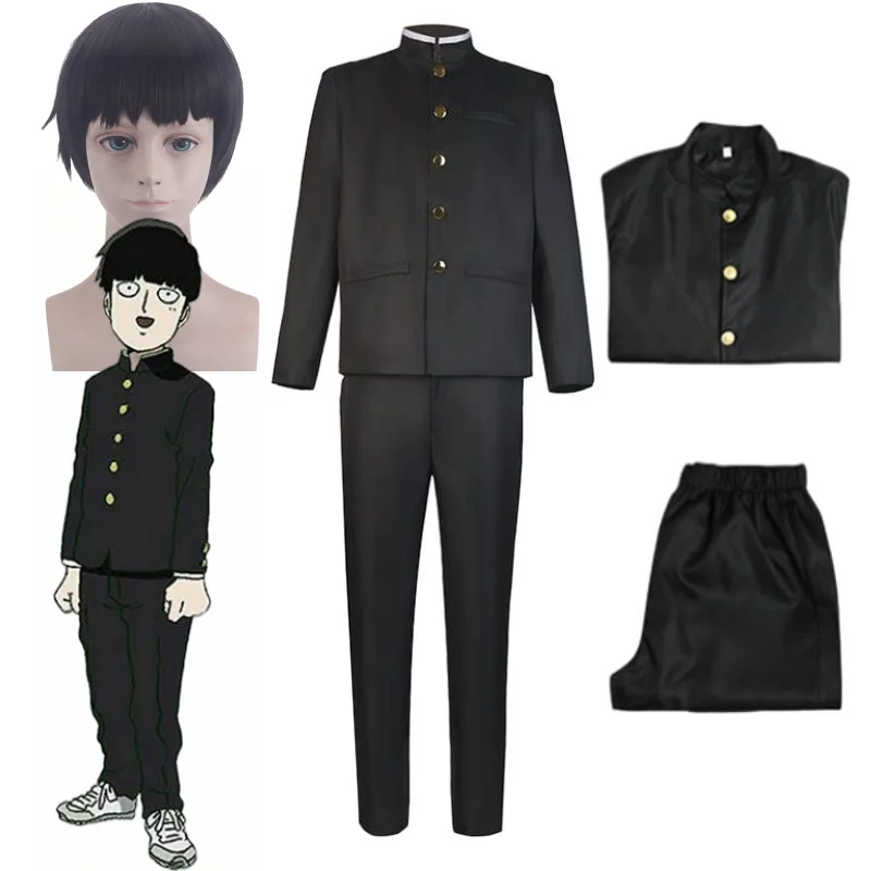 Anime Mob Psycho 100 Cosplay Costume Mobu Saiko Hyaku Kageyama Shigeo Black Suits Coat Pants School Uniform Comic-Con Clothing