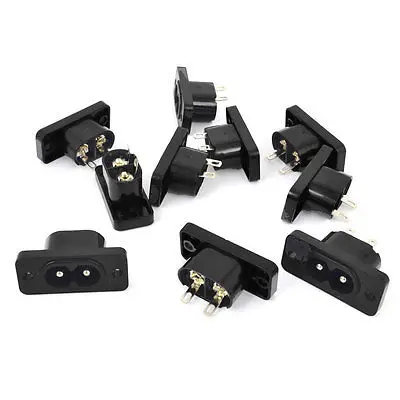 

10 шт. 250 В переменного тока, 10 А, 2 контакта, IEC320 C8, разъем питания