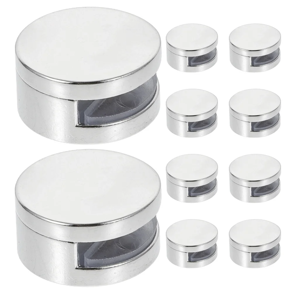 10 قطعة مقاطع مرآة سبائك الزنك الثقيلة الزجاج المشبك الحائط مرآة أصحاب بين قوسين الزجاج جدار معلق الأجهزة #2