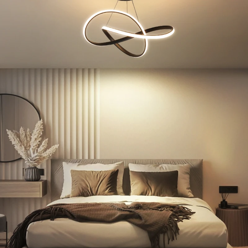 

Master Bedroom Ceiling Light Minimalist Creative Line Living Room Dining-Room Lamp Post-Modern Study Sleeping Room Light