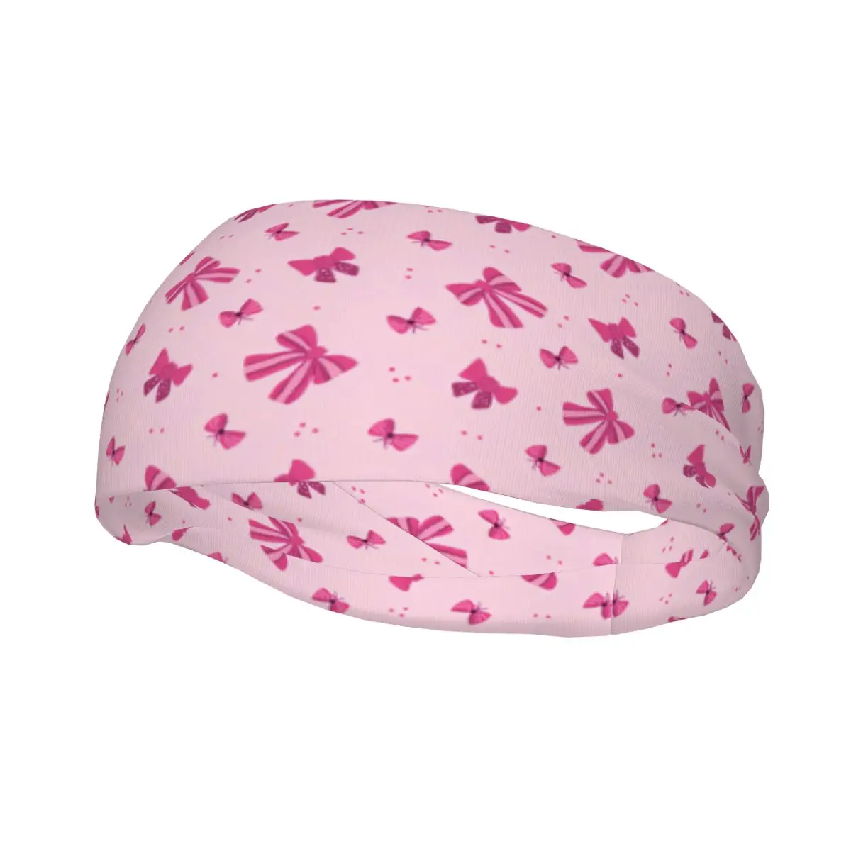 Sports Decor Headband Sweatband Workout Basketball Cycling Cute Bow Knot Pattern Hairband