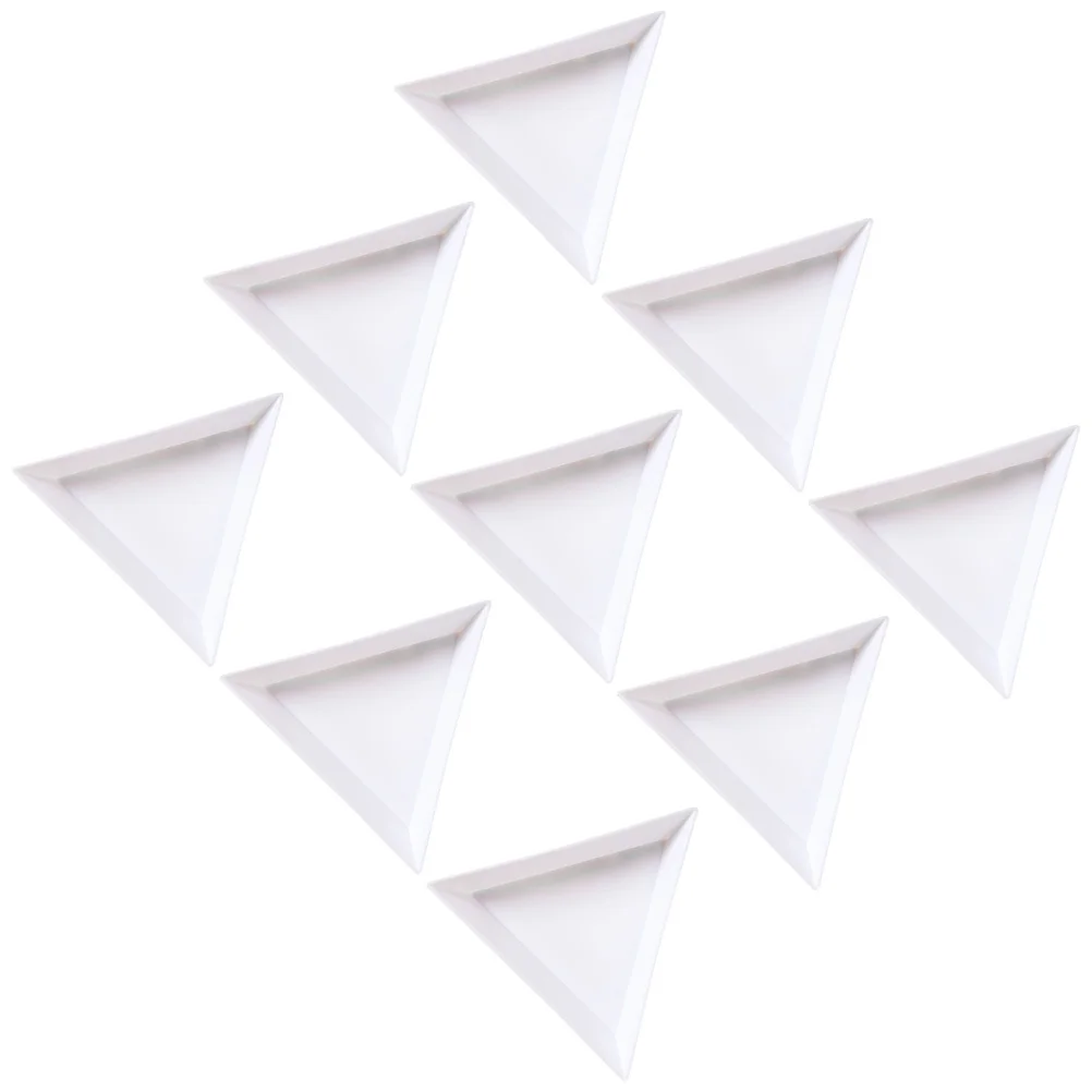 

80Pcs Nail Art Rhinestone Storage Tray Premium Tough Triangular Design for Easy Loading Manicure Tools for Professionals White