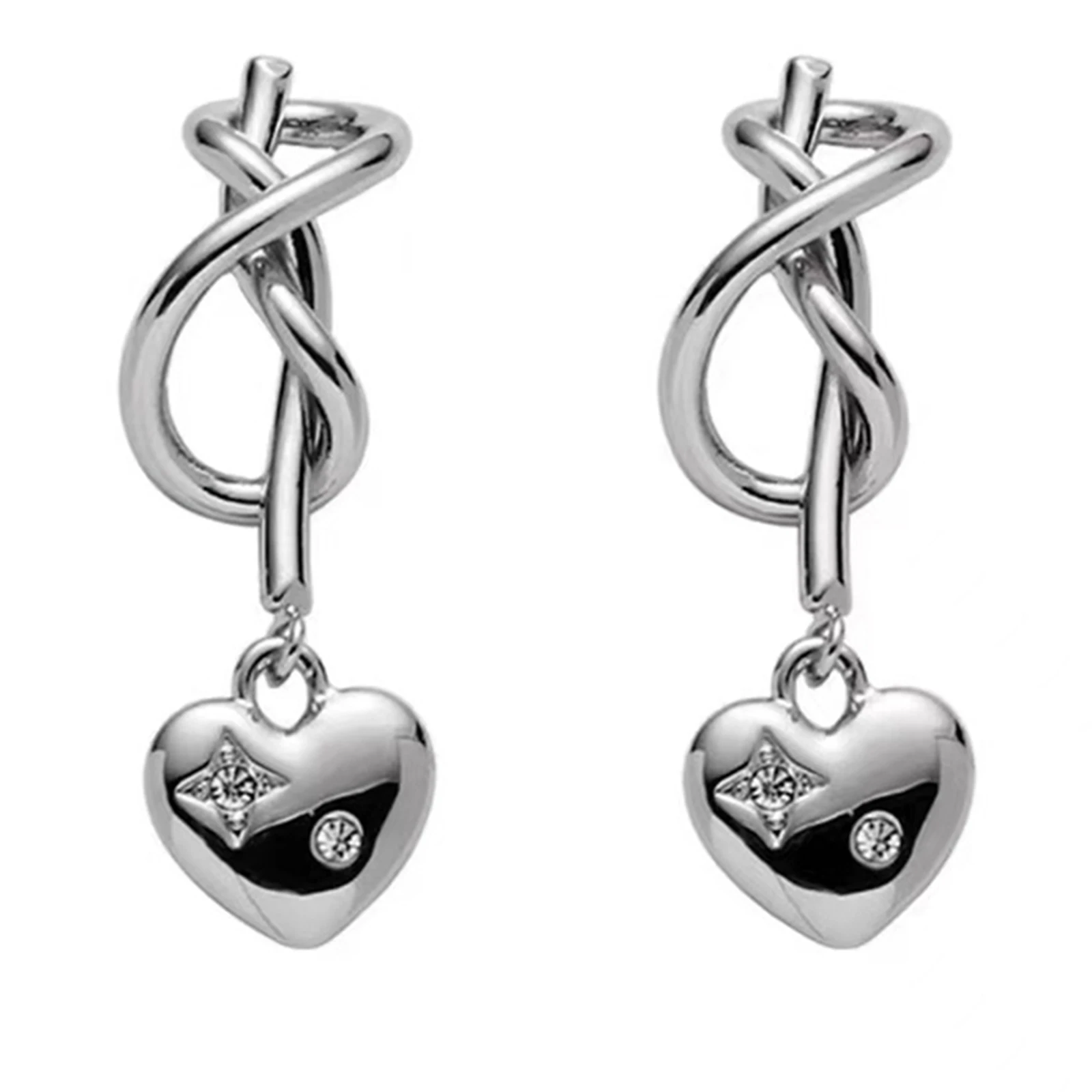 Women's Abstract Line Stud of Ear Diamond Heart Ear Pendant Jewelry Gifts Dangler Ear Ornaments Ladies LL@17