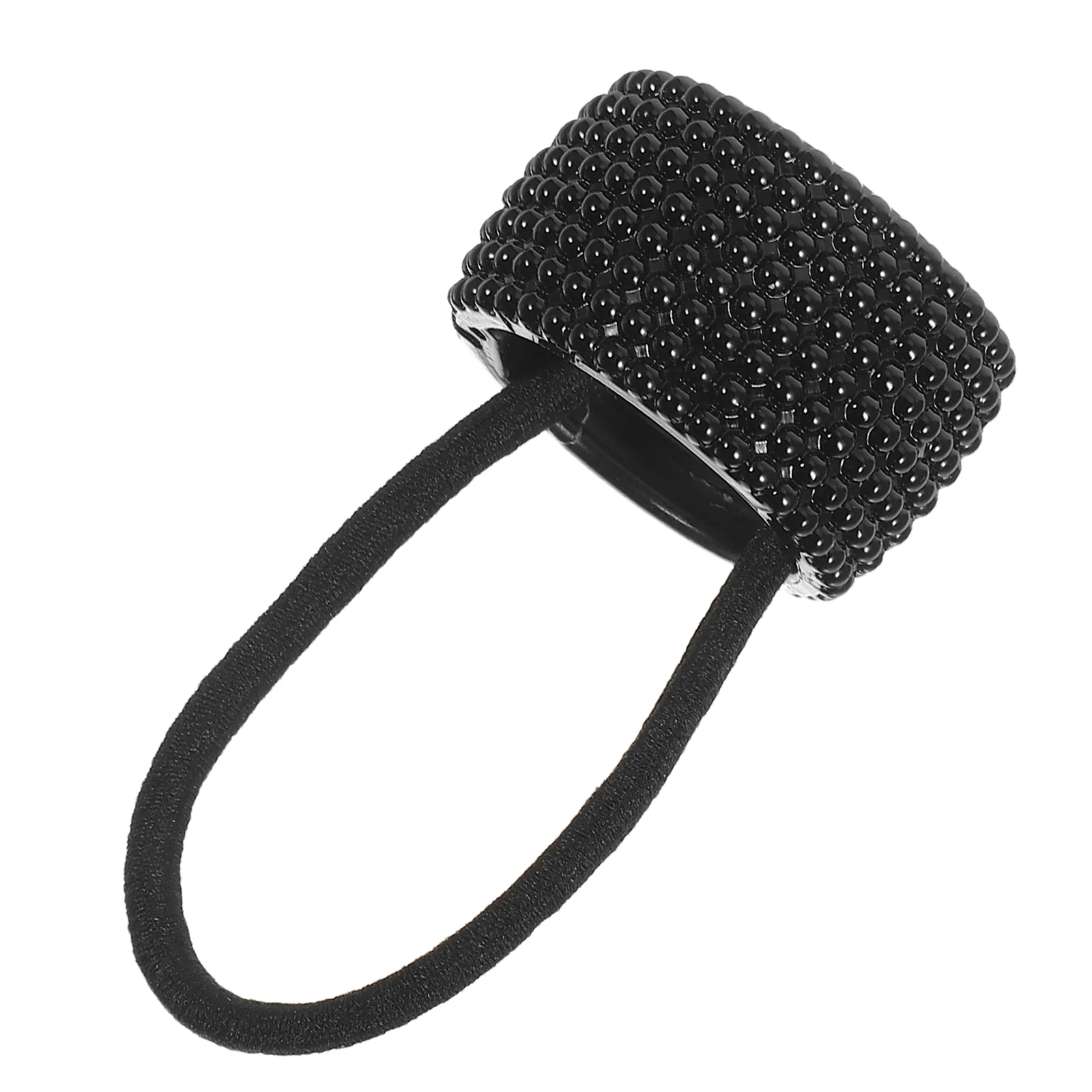 

Black Punk Hair Ponytail Cuff Band Spring Hinge Elastic Holder Stylish Fashion Hair Accessories for Daily Party Looks