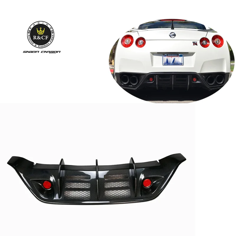 

2008-11 WD style carbon fiber rear diffuser with reflectors for GTR R35 CBA