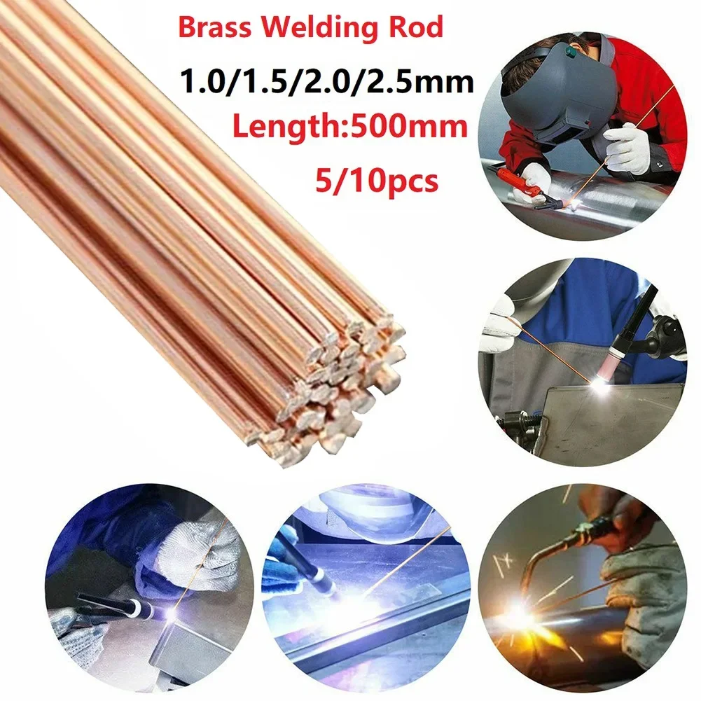 5PCS Welding Rod 1.0/1.5/2.0/2.5/3.2mm Brass Welding Wire Low Silver Phosphor Copper Electrode Soldering Rod Soldering Tools