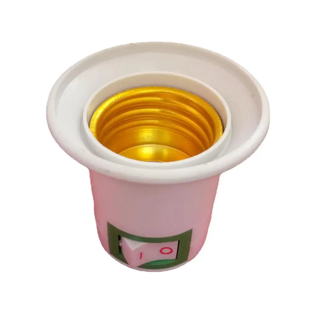 5pcs E27 LED Light Socket White Lamp Holder To EU S4192cc9835a449bcabadc6dcebfcd69b3
