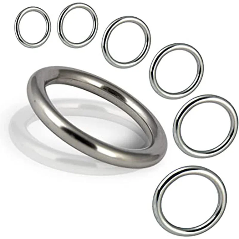 5-10Pcs 316 Stainless Steel Seamless O Rings Buckle Pet Collar Clasp ...