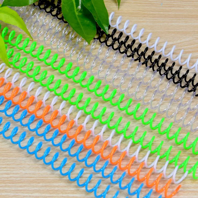10PCS A4 Plastic 46 Hole Loose Leaf Binders Ring Binding Coil Spring Spiral Rubber Notebook Paper Book Buckle Office Supplies