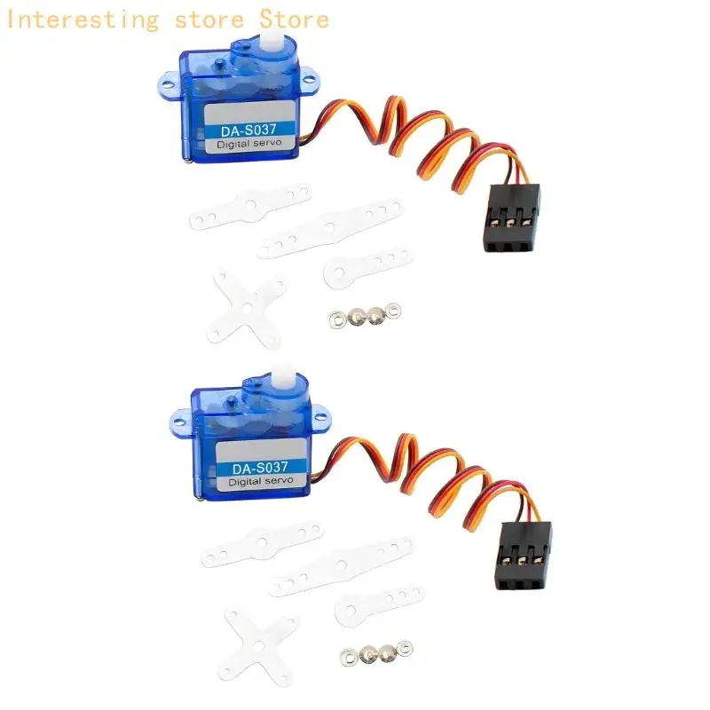 20 mm Servomotor 3,7 G 4,3 G mit transparentem blauem Gehäuse für Modellflugzeuge 55KC – Detail 7
