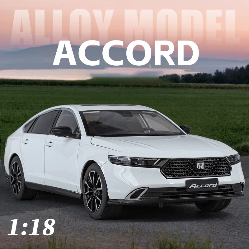 

1/18 Eleventh Accord Premium model alloy Diecasts Metal Vehicles car Simulation Sound Light Large size collection value toy Gift