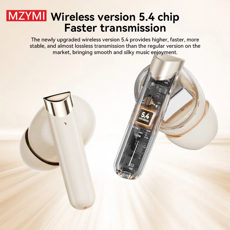 MZYMI M85 Earphone Bluetooth nirkabel TWS, Headset kendali sentuh, tampilan Digital LED, Headphone panggilan HD untuk Android iOS