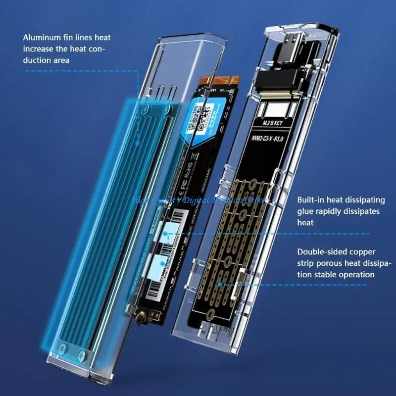 

U2JE прозрачный для HDD -корпуса M.2