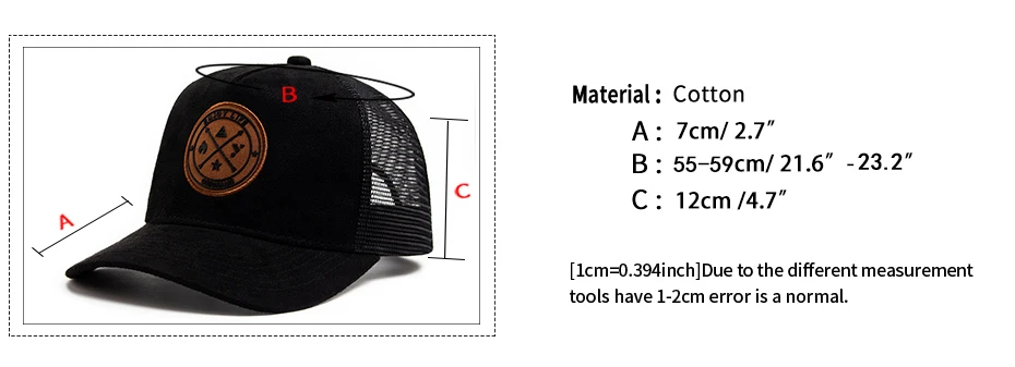 NEUE Kreisförmige leder label Trucker Hut Sommer Männer Mesh Baseball Kappe Für Visier Casual Frauen Snapback Hip Hop Caps Unisex – Detail 3